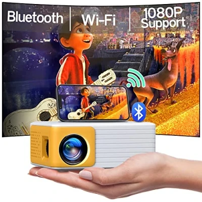 Afbeelding van YOTON Mini Beamer WiFi Bluetooth Projector Draagbare Full HD 1080Pondersteunt, Videoprojector Compatibel met USB/HDMI/AV, voor mobiel iOS en Android/PC/PS4/PS5/Xbox