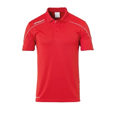 Afbeelding van uhlsport Stream Poloshirt, Heren, Maat: Small, Rotweiss