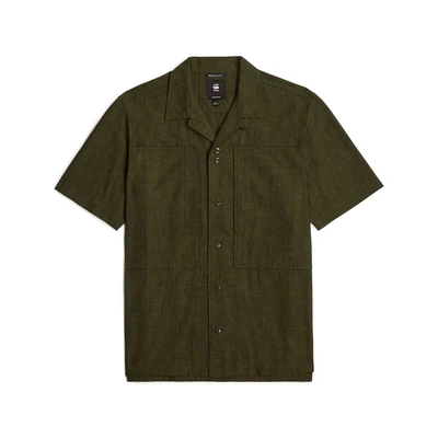 Afbeelding van G STAR Workwear Resort Regular Overhemd, Heren, Maat: Large, Dk black mayfly