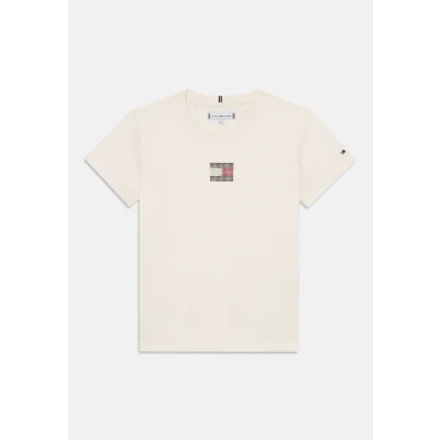 Afbeelding van Tommy Hilfiger Rhine Stone FLAG TEE Tshirt print voor kinderen, Maat: 74, Ivory silk