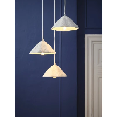Afbeelding van LEDVANCE white 3 flame Decor Lotus Leaf metal and paper mache pendant luminaire, E14, 1562 mm length, recycled material lampshade, sustainable due to replaceable light source, simple installation