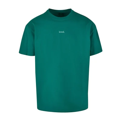 Afbeelding van Merchcode LOVE Heavy Oversized Tshirt print, Heren, Maat: Medium, Green