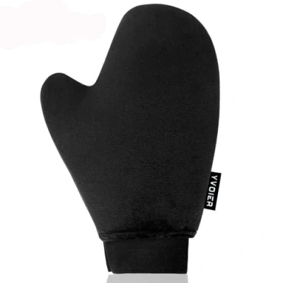 Afbeelding van zelfbruinende handschoen applicator elastische pols bruiningshandschoen microvezel bruiningslotion streeploze bruining voor ze
