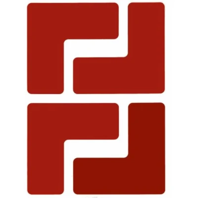 Afbeelding van BRADY TS 50.80 514 COR RD 20 ToughStripe label met hoekmarkering L, rood, 127 x mm (20 st.) 104430