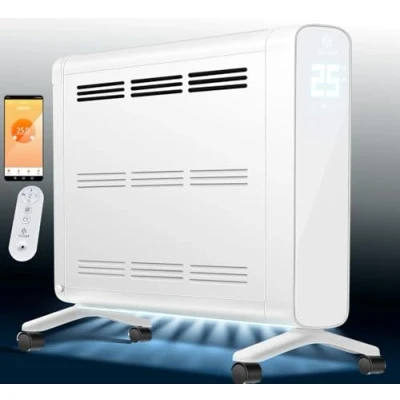 Afbeelding van KESSER® Convector Premium 1200 W ECO 2400 Power Mode warmtestanden thermostaat elektrische verwarming wifi app &amp; afstandsbediening touch display timer mobiele energiebesparend