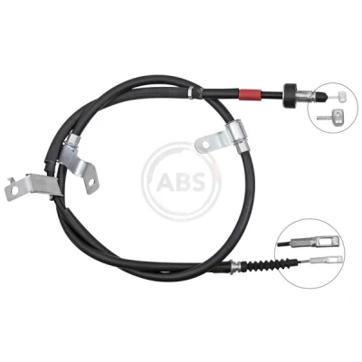 Afbeelding van A.B.S. K10149 Handremkabel 1560mm HYUNDAI: i10 II Hatchback (IA, BA) 1.0 LPG, 1.0, 1.2 2013 2016