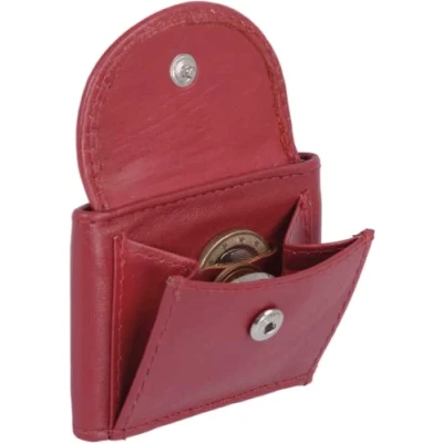 Afbeelding van Extra kleine portemonnee LEAS, echt leer, rood &#039;&#039;LEAS Mini Edition&#039;&#039;, Rood/Kers, 7x5,5cm, Open rug