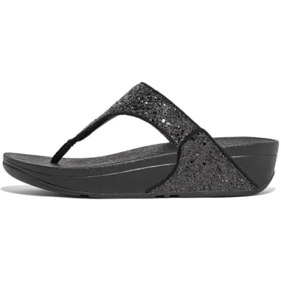 Afbeelding van FITFLOP Vrouwen Lulu Glitter Toe Post Flip Flop Middernacht Marine 37.5 EU