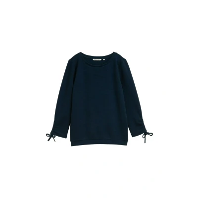 Afbeelding van Tom Tailor Denim Sweatshirt met gerimpelde mouwen