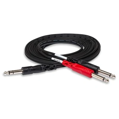 Afbeelding van Hosa Tech STP 204 4 m 1/4 inch TRS naar dubbele &quot;TS tussenvoegkabel