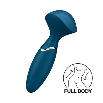 Afbeelding van Satisfyer Mini Wand er Vibrator Blauw