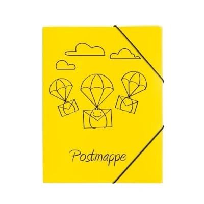 Afbeelding van PAGNA 21603 15 elastische map A4 PP postmap 3 inslagkleppen geel