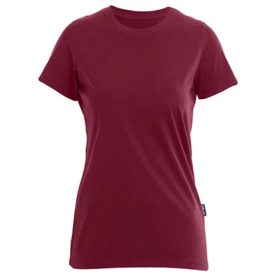 Afbeelding van Damesshirt &#039;Luxury Roundneck Tee&#039; met korte mouwen Bordeaux S