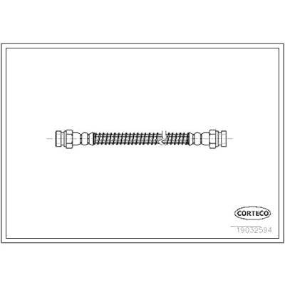 Afbeelding van CORTECO 19032594 Remslang Achteras links 318mm