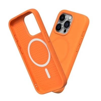 Afbeelding van RhinoShield Case compatibel met [iPhone 15 Pro] SolidSuit MagSafe schokdempende en slanke beschermhoes premium afwerking 3,5 meter valbescherming oranje