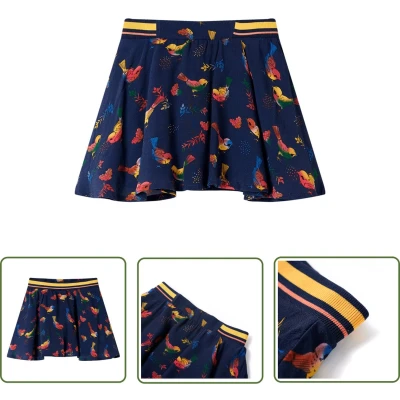 Afbeelding van Kinderrokje 140 marineblauw Meisjesrokje Blauwe Rok Zomerrok Schoolrok