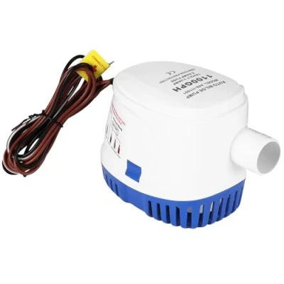 Afbeelding van OurLeeme Bilge Pompen, 12V 1100GPH Automatische Pomp Marine Dompelpomp Auto Silent Vloeibare Waterpomp voor Boten, Vijvers, Zwembaden (1100GPH)