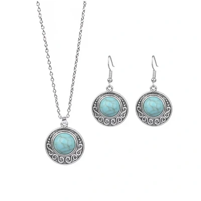 Afbeelding van Jomide Sieradenset Bohemian Zilverkleurig/Turquoise 1