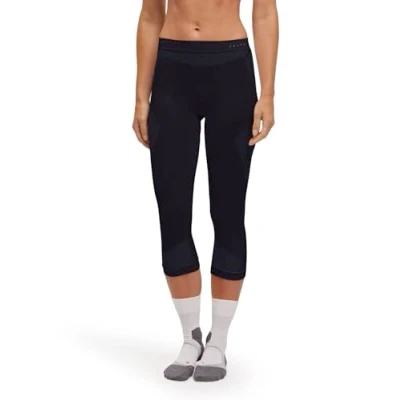 Afbeelding van FALKE Dames baselayer broek Warm 3/4 W TI Functioneel Materiaal Sneldrogend 1 stuk, Zwart (Black 3000) Nieuw Milieuvriendelijk, M
