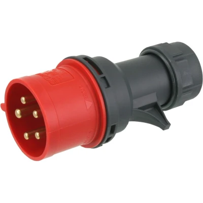 Afbeelding van ABL krachtstekker 4 polig A 32 twist montage rood 01.371.39