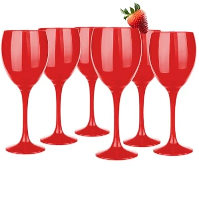 Afbeelding van Glasmark KROSNO, 300 ml, Set van 6 stuks, wijnglazen, Witte Rode Origineel ontwerp, Unieke vorm en stijl, Ideaal voor thuis restaurants