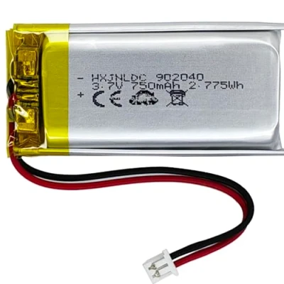 Afbeelding van DC 3,7 V 750 mAh 902040 oplaadbare lithium polymeer batterij geschikt voor DIY 5 elektronische producten met ingebouwde 2 draads batterijvervanging en LED lampen