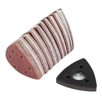 Afbeelding van Wendry Schuurset, 101 stuks, schuurpapier, 80 mm schuurbladen, schuurpad, voor Bosch fijn oscillerende multitool snijpad, slijpen en polijsten, 60/80/120/180/240