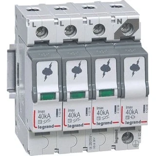 Afbeelding van Legrand overspanningsbeveiliger t2 3p n 40ka 1 2kv uc 320v 412247
