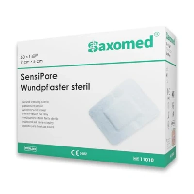 Afbeelding van steriele wondpleisters, 7 x 5 cm, pleisters, gevoelig, 50 stuks afzonderlijk verpakt, latexvrij