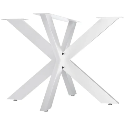 Afbeelding van CLP Biloxi tafelpoten metaal voor doe het zelf Hoogte 71 cm Stervormig tafelframe van gepoedercoat staal wit 100x100