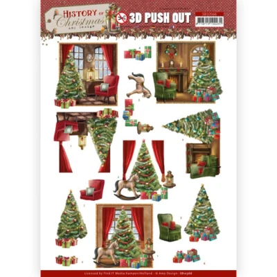 Afbeelding van 3D Push Out Amy Design History of Christmas Home