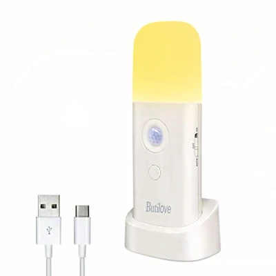 Afbeelding van Bewegingssensorverlichting binnen, Oplaadbaar draagbaar LED nachtlampje met USB kabel, Draadloze wandlamp auto/aan/uit voor kast, kledingkast, keuken, trap, slaapkamer, hal