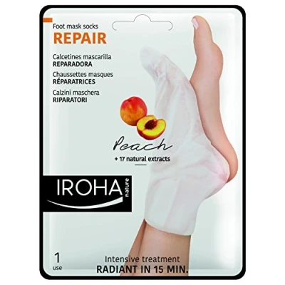 Afbeelding van Iroha Voetsokkenmasker Peach Socks Reparing, 2 pack (2 x stuks)