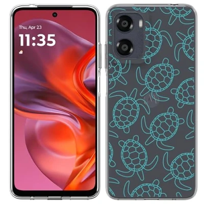 Afbeelding van Cazy Hoesje geschikt voor Motorola Moto E15 Siliconen Schildpadjes