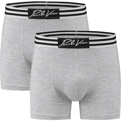 Afbeelding van Paulo Vici Boxershort Heren Onderbroeken 2 pack Grijs