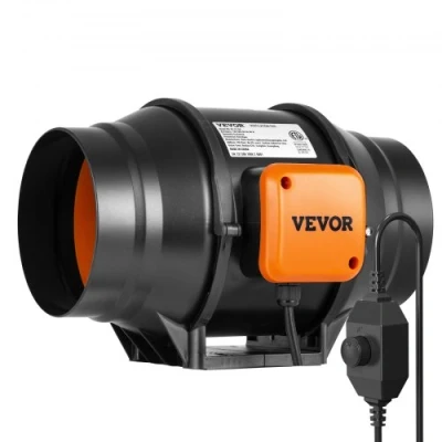 Afbeelding van VEVOR Inline kanaalventilator, 152,4 mm, stille luchtafzuiger, 550 m3/h, variabele snelheidsregelaar AC motor, koelbooster voor kweektenten, hydrocultuur
