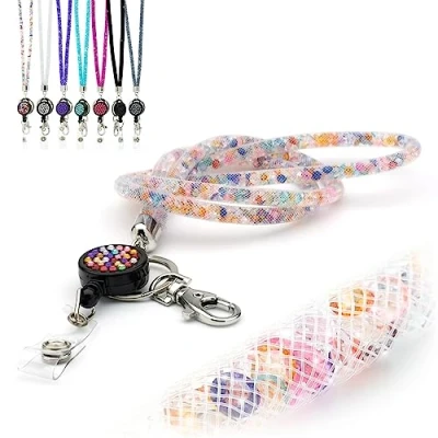Afbeelding van CKB ltd. Sleutelkoord uittrekbaar Glinster Strass Imitatie diamand Meerkleuren