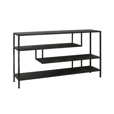 Afbeelding van Light &amp; Living Ylaya sidetable 140x35x80,5 cm antiek zwart Metaal