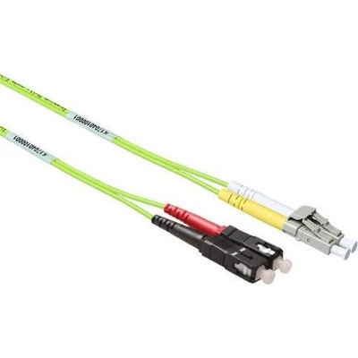 Afbeelding van ACT 2 meter LSZH Multimode 50/125 OM5 glasvezel patchkabel duplex met LC en SC connectoren