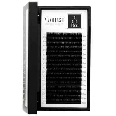 Afbeelding van wimpers voor wimperextensions Nanolash professionele verlenging, valse (0.15 C, 10mm)