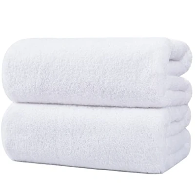 Afbeelding van Polyte Microvezel badlaken sneldrogend/niet pluizend 2 stuks wit 88,9 x 177,8 cm