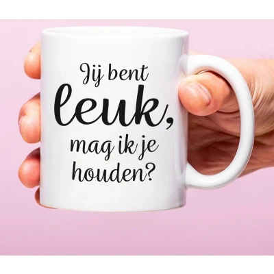 Afbeelding van Mok Jij Bent Leuk van Ditverzinjeniet