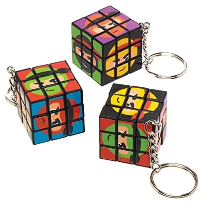 Afbeelding van Baker Ross AT984 Ninja Puzzel Kubus Sleutelhangers (4 stuks) Speelgoed en Traktaties voor Kinderen