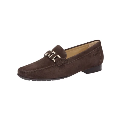 Afbeelding van Sioux Slipper Mocassins, Dames, Maat: 36, Dunkelbraun Veloursleer