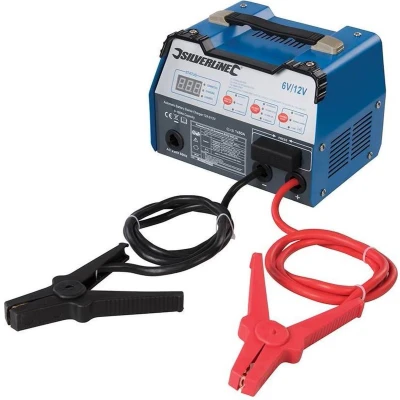 Afbeelding van Silverline Automatische accustarter/lader, 12 A, 6/12 Volt