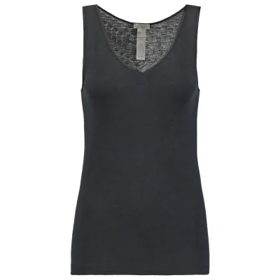 Afbeelding van Hanro dames Woolen Silk tanktop in wolblend met zijde de kleur Zwart, maat: XS
