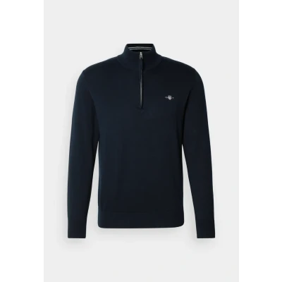 Afbeelding van Gant Pullover Blauw Classic Cotton Half Zip 8030564/433 Maat 3XL
