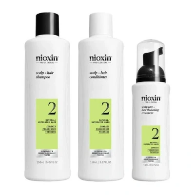 Afbeelding van Nioxin Sistema 2 kit Trifasico Shampoo 150ml Conditioner Treatment 40ml assottigliamento avanzato
