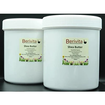 Afbeelding van Shea Butter Puur 2kg Huid en Haar 2x1kg Potten Ongeraffineerde Onbewerkte Sheabutter Boter