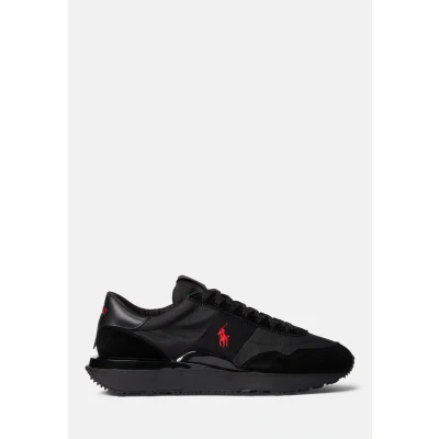 Afbeelding van Ralph Lauren heren Train 89 sneaker met suède details in de kleur Zwart, maat: 42